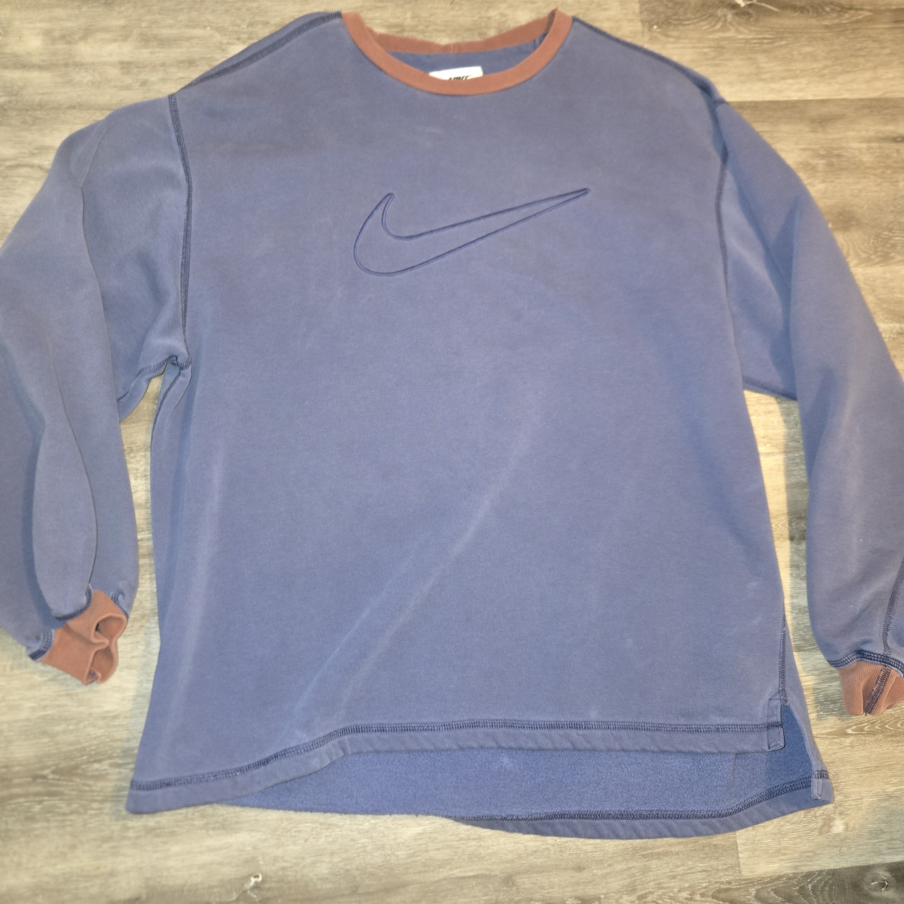Nike Blue Sweatshirt With Brown Accents